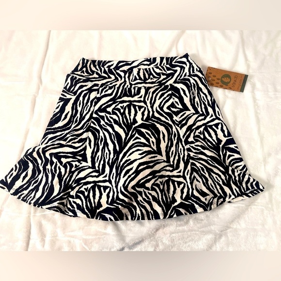 Dona Jo Pants - Dona Jo DONAJO Skort Zebra Print Stretch Tennis Golf Pickleball